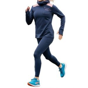 SUGOI Prism Technical Running Hoodie – Navy & Pink, Size Medium, Like New